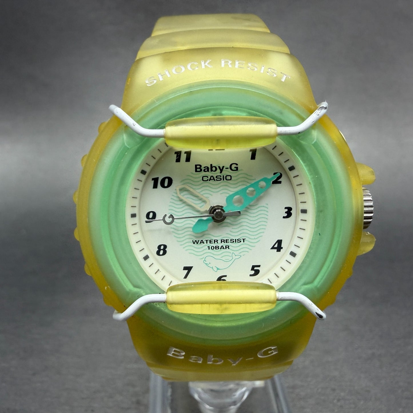 Casio Baby-G BG-11 Watch Women 42mm White Dial Clear Tone Round New Battery NJG0