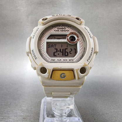 Casio BabyG Watch Women 43mm White Dial White Case Round BLX100 New Battery B!5