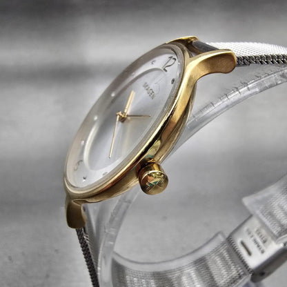 Skagen Anita Watch Women 30mm Silver Dial Gold Tone Round SKW2340 New Battery2