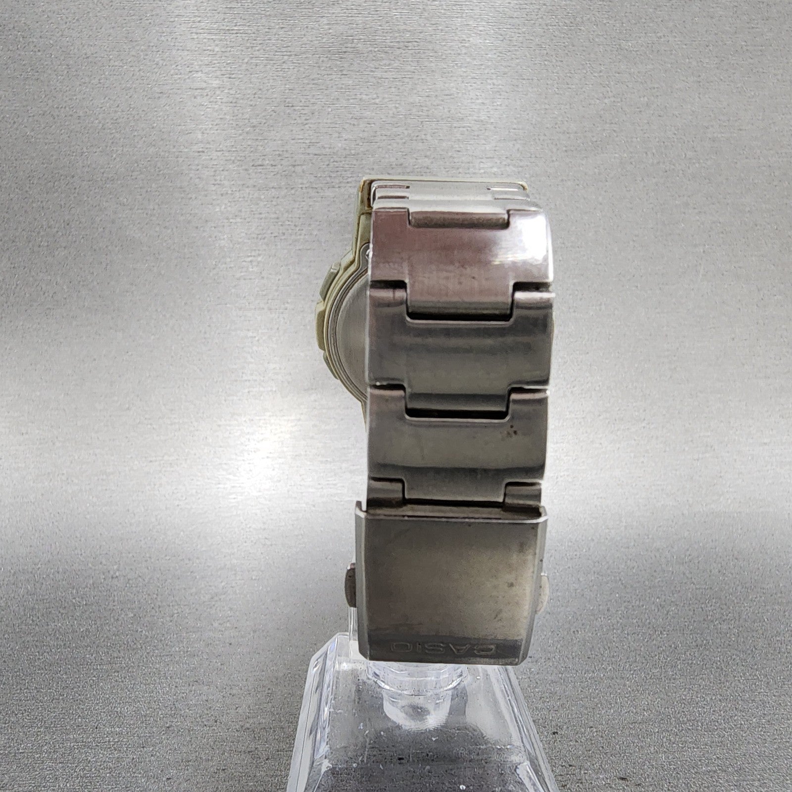 Casio Waveceptor WVA101 Watch Men 42mm Analog Digital Silver Tone Round New Bat7