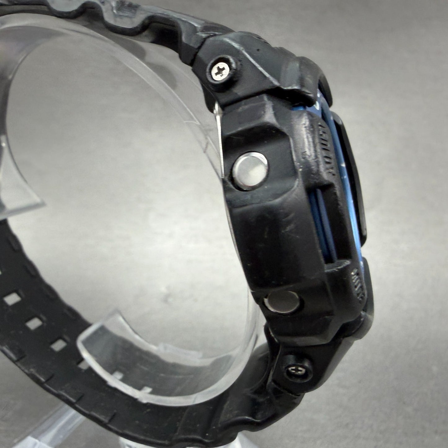 Casio G-Shock AW-591 Watch Men 47mm Black Tone Blue Bezel Alarm Chrono New Batt3