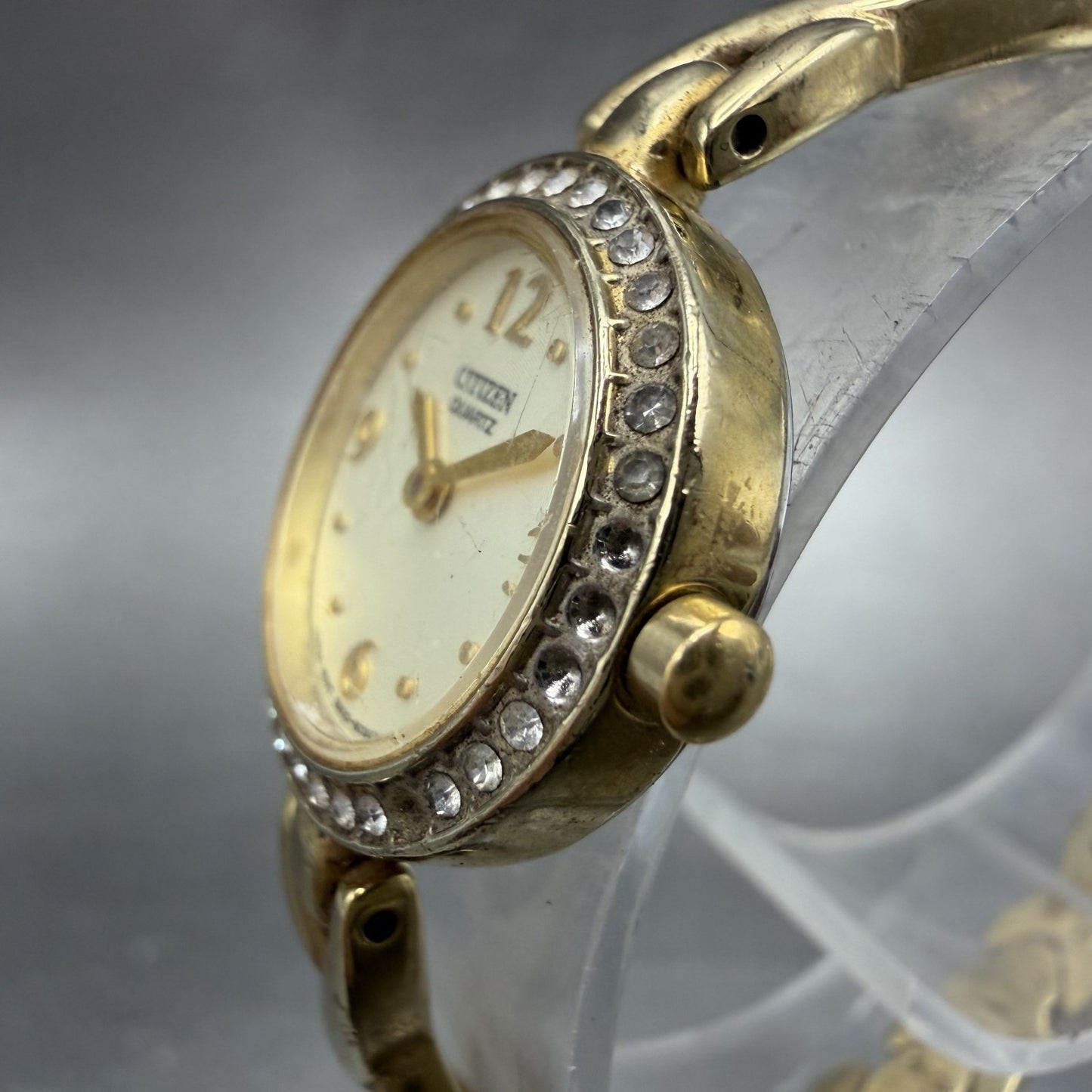 Citizen Watch Women 20mm Champagne dial Gold Tone Round 5920-S011493 New Battery2
