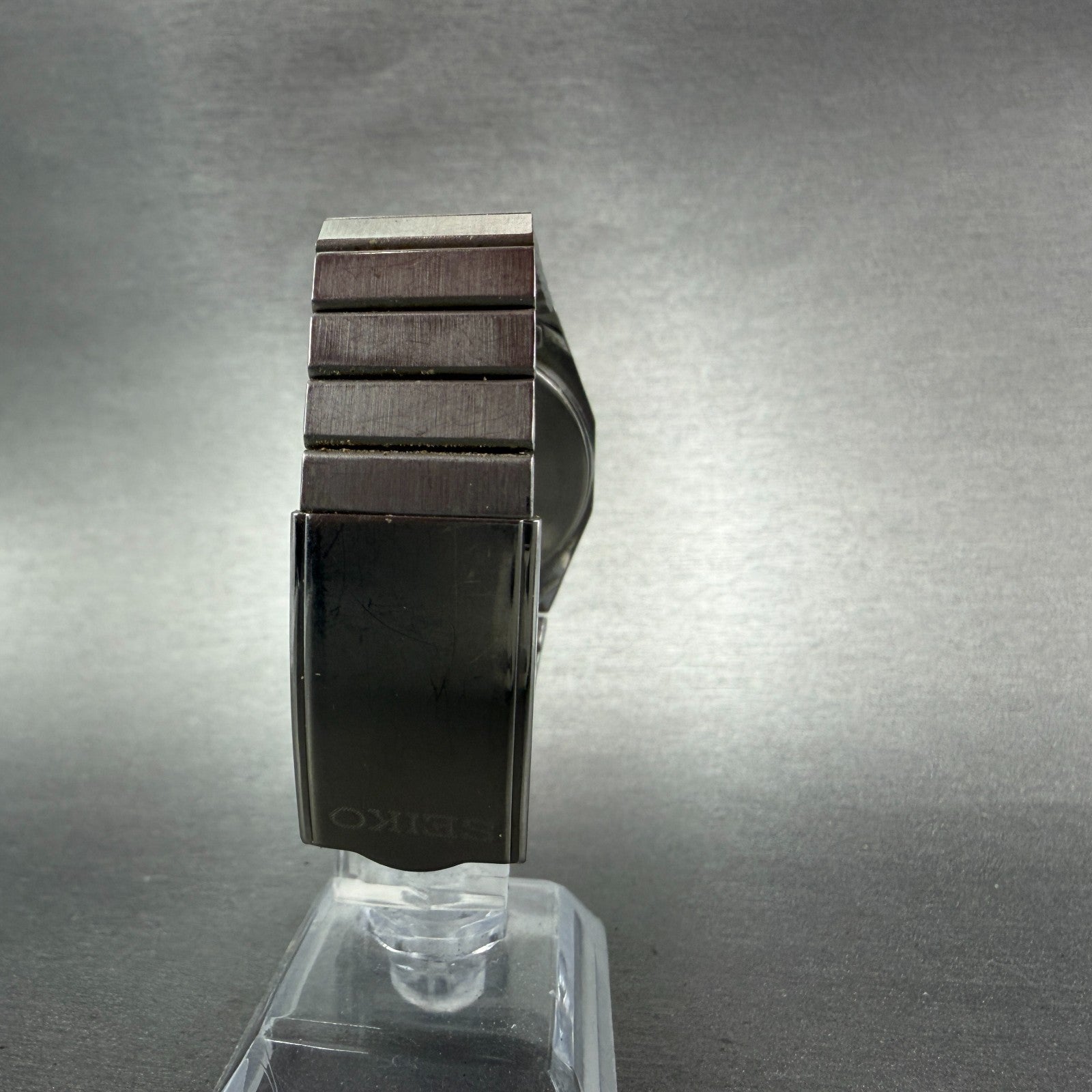Seiko Tank Watch Men 33mm Black Dial Silver Tone Daydate V743-5A00 New Battery7