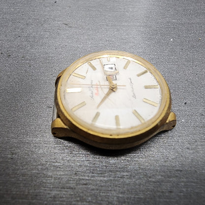 Seiko Chorus Watch Women 26mm White Dial Gold Tone Daydate Manual 21190010 Runs3