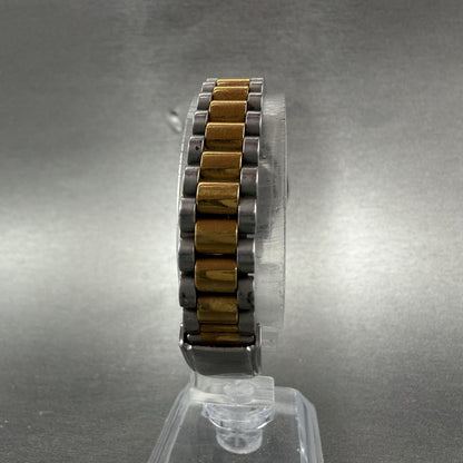 Seiko Watch Women 24mm Gold Dial Two Tone Daydate Round 7n83-0041 New Battery K47