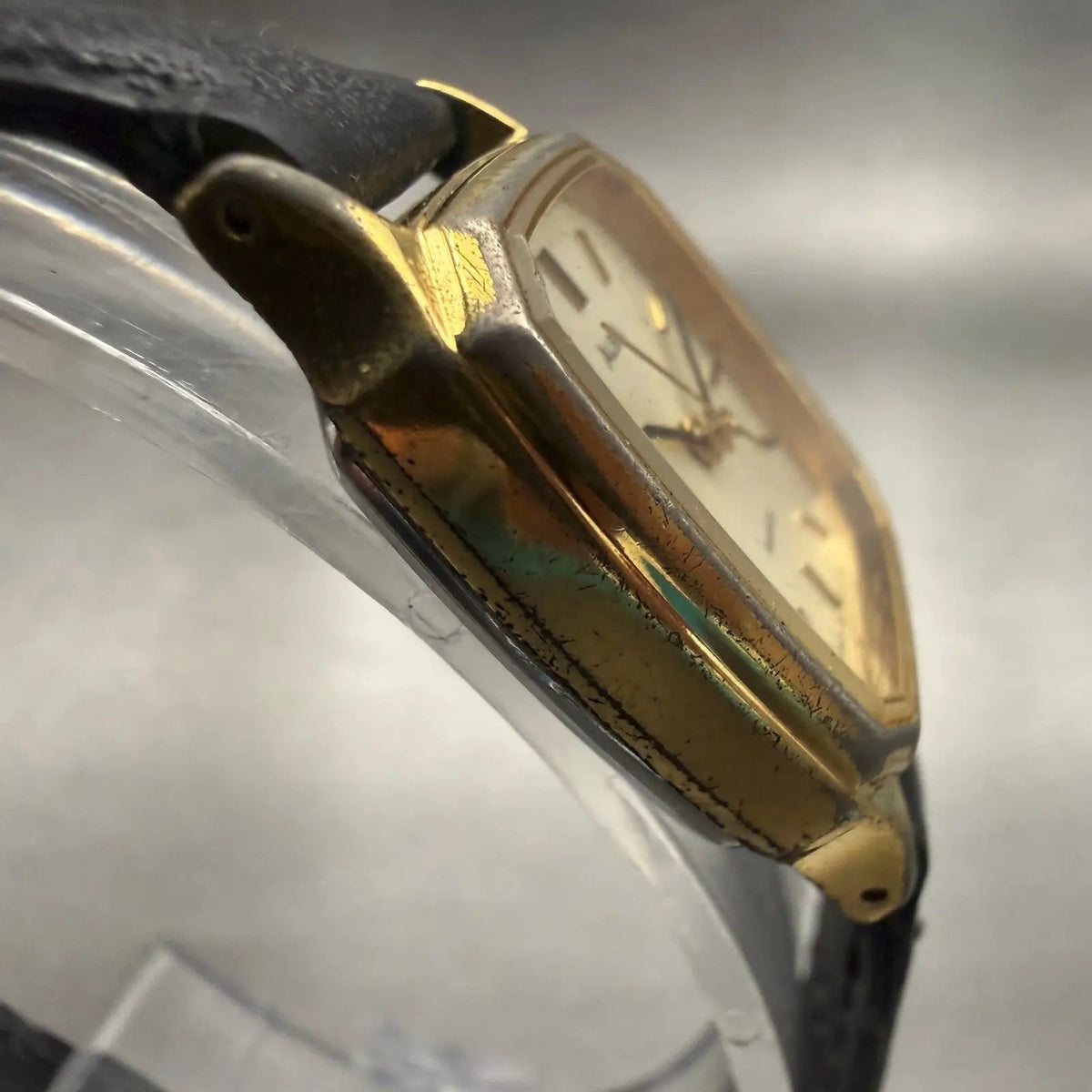 Seiko Alba Tank Watch Women 20mm Champagne Dial Gold Tone V811-5310 New Battery3
