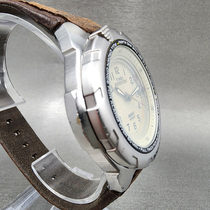 Timex Expedition Shenmue Watch Men 40mm White Dial Silver Tone Alarm New Battery3