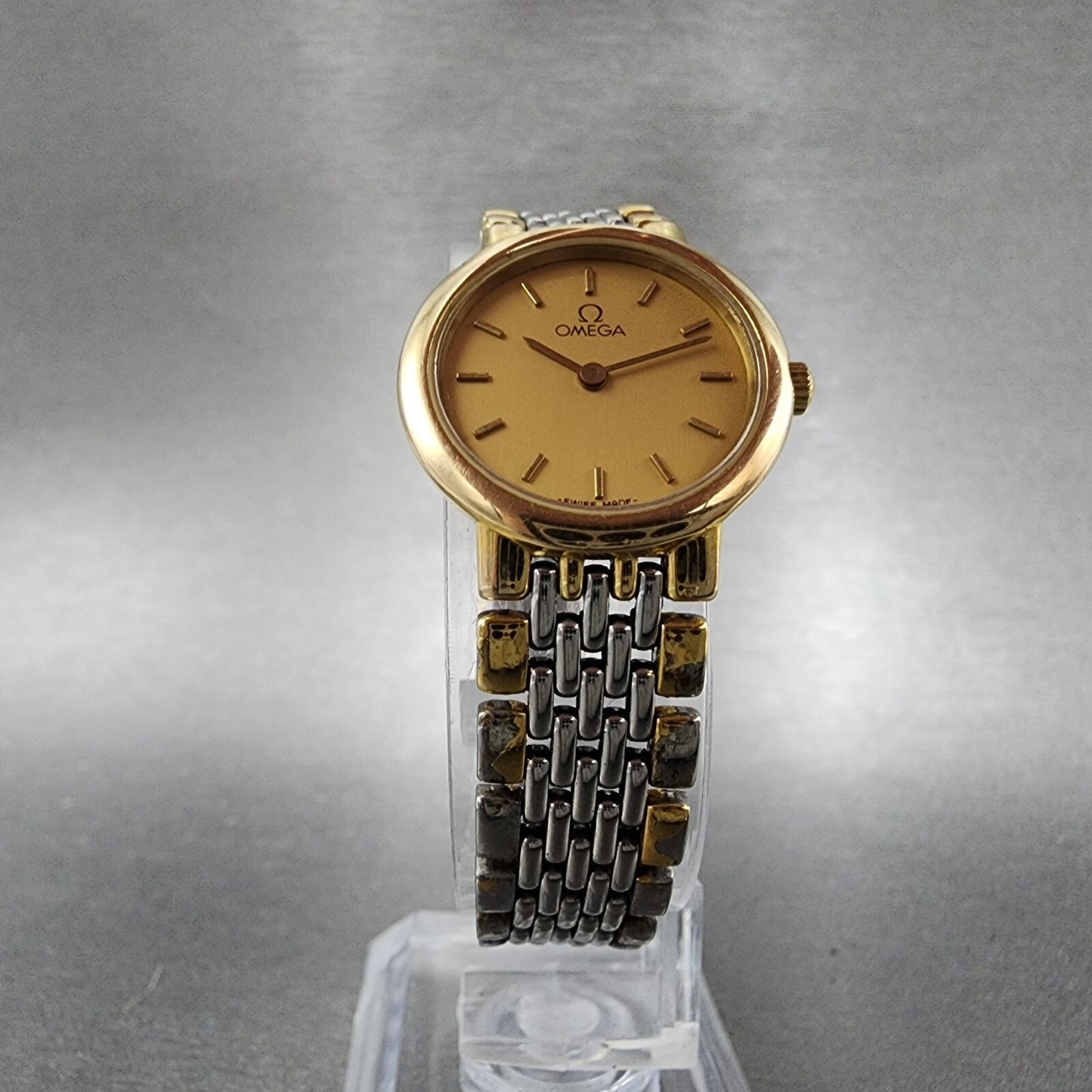 Omega De Ville Watch Women 22mm Gold Dial Two Tone 795.0897.2 Warranty Card PART6