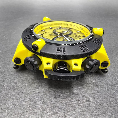 Invicta Sub Aqua Noma Chronograph Watch Men 50mm Yellow Dial Yellow Tone New Bat6