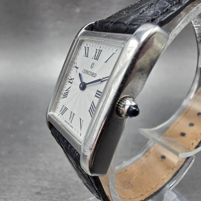 Concord Bennington Watch Women 20mm White Dial Steel Rectangle New Battery2