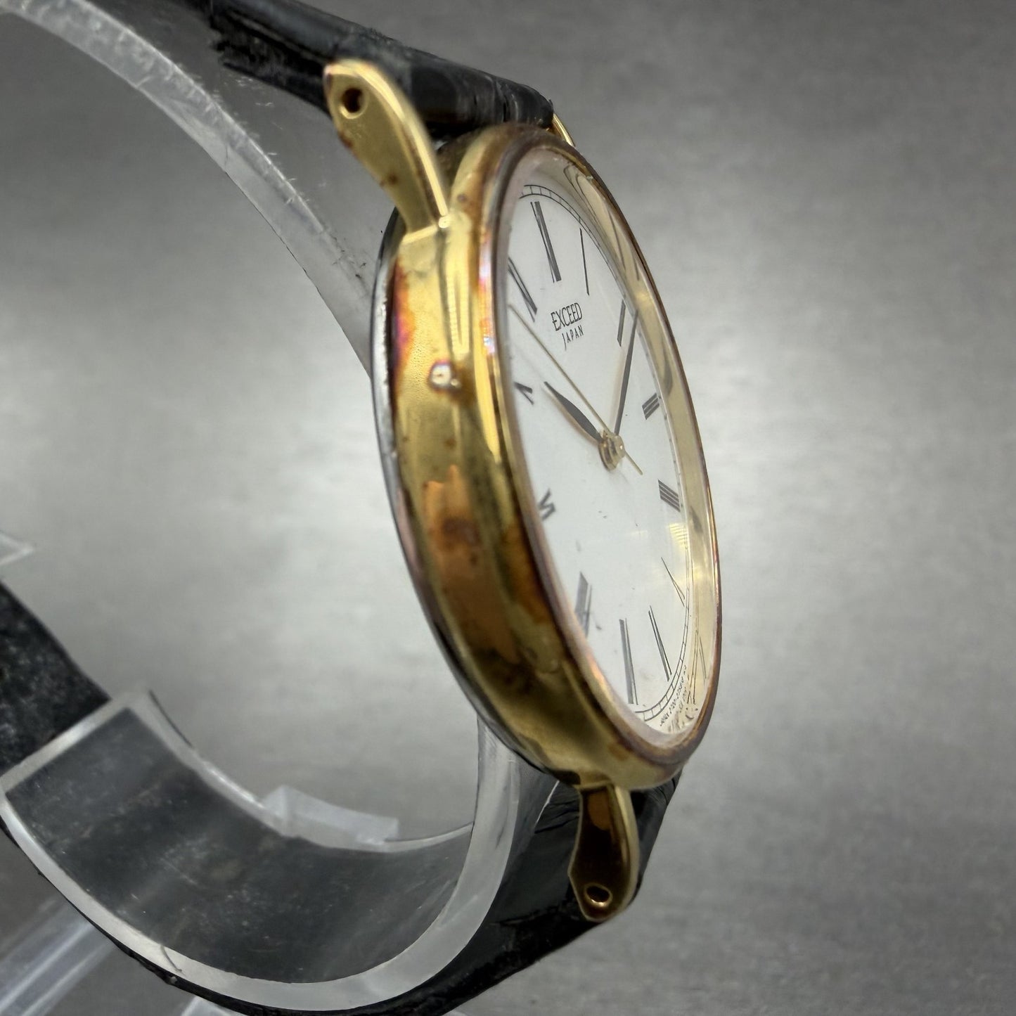 Citizen Exceed Watch Men 32mm White Dial Gold Tone Round 2730-273532 New Batt3