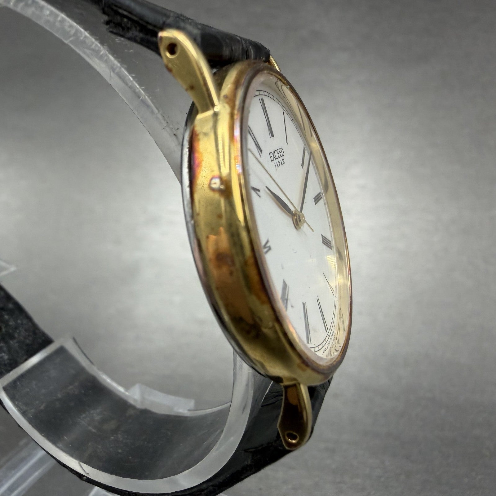 Citizen Exceed Watch Men 32mm White Dial Gold Tone Round 2730-273532 New Batt3