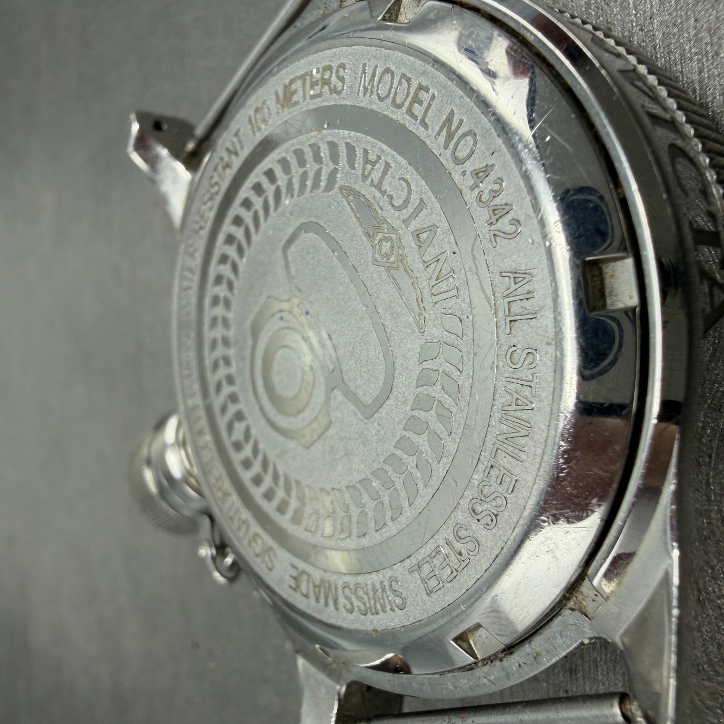 Invicta Russian Diver Watch Men 52mm Black & Green Dial Steel Date 4342 PARTS7