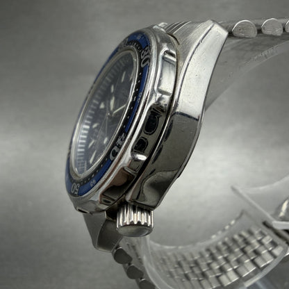 Casio Dive Watch Women 32mm Blue Dial Silver Tone Date Round LD715 PARTS3
