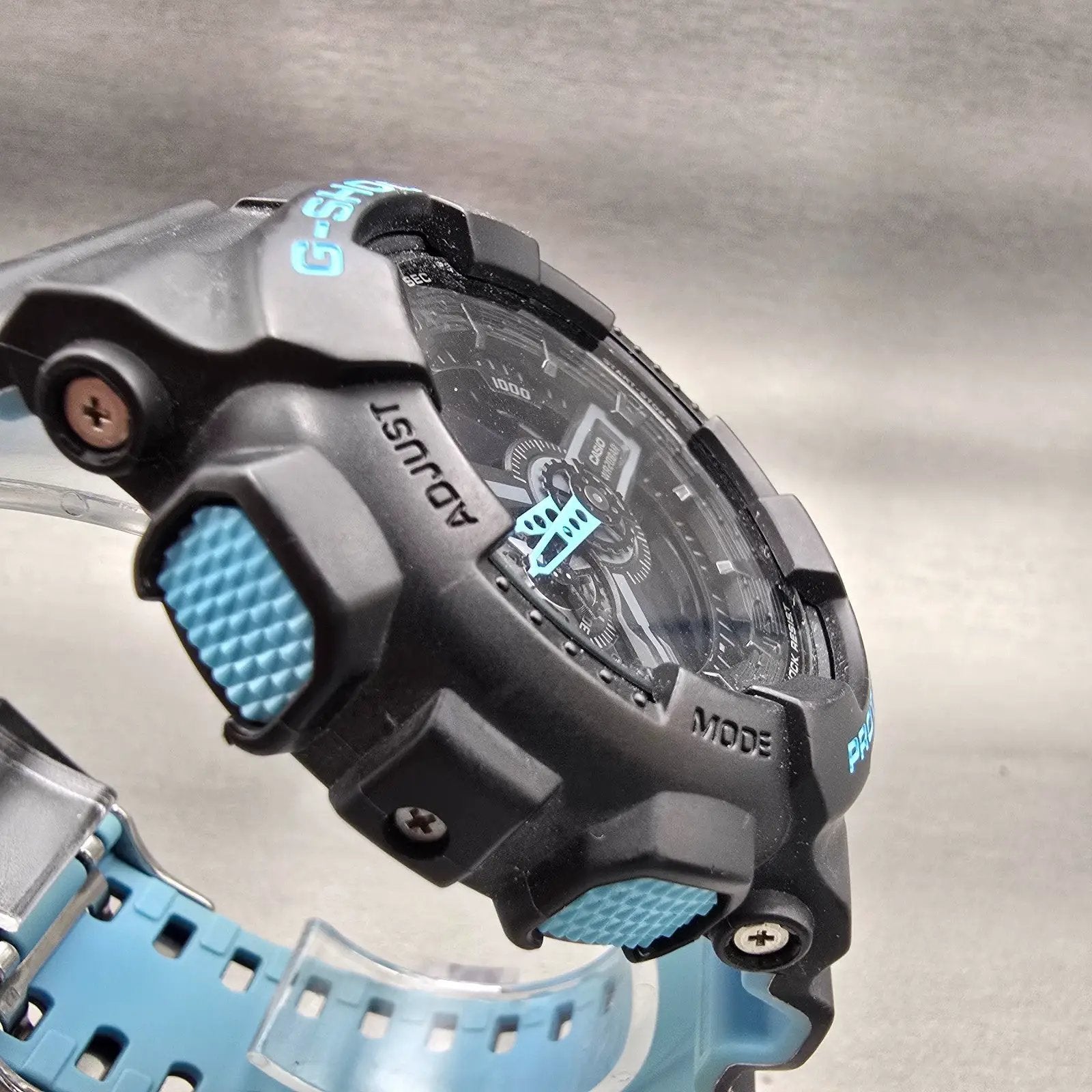 Casio G-Shock GA-110LN Watch Men 50mm Black Blue Chronograph Alarm New Battery3