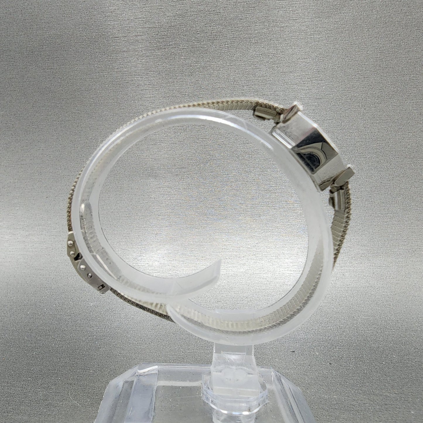 Hamilton Watch women 17mm White Dial 10K White Gold Plated Diamonds New Battery8
