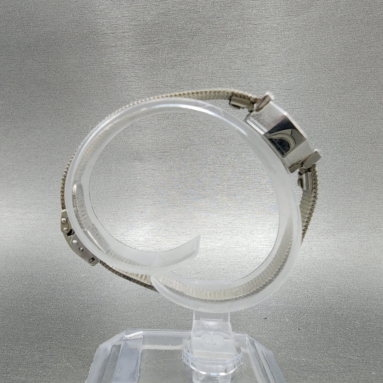 Hamilton Watch women 17mm White Dial 10K White Gold Plated Diamonds New Battery8