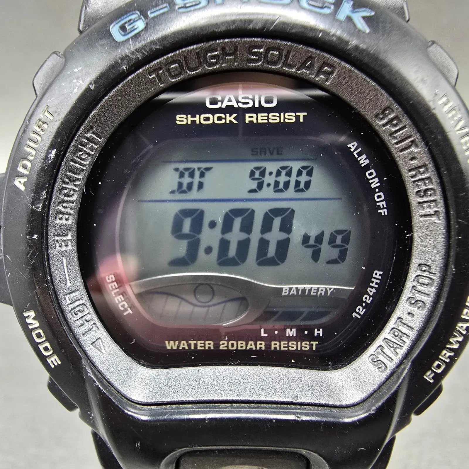 Casio G-Shock GL-7200 Watch Men 47mm Digital Black Tone Alarm Chronograph READ!!1