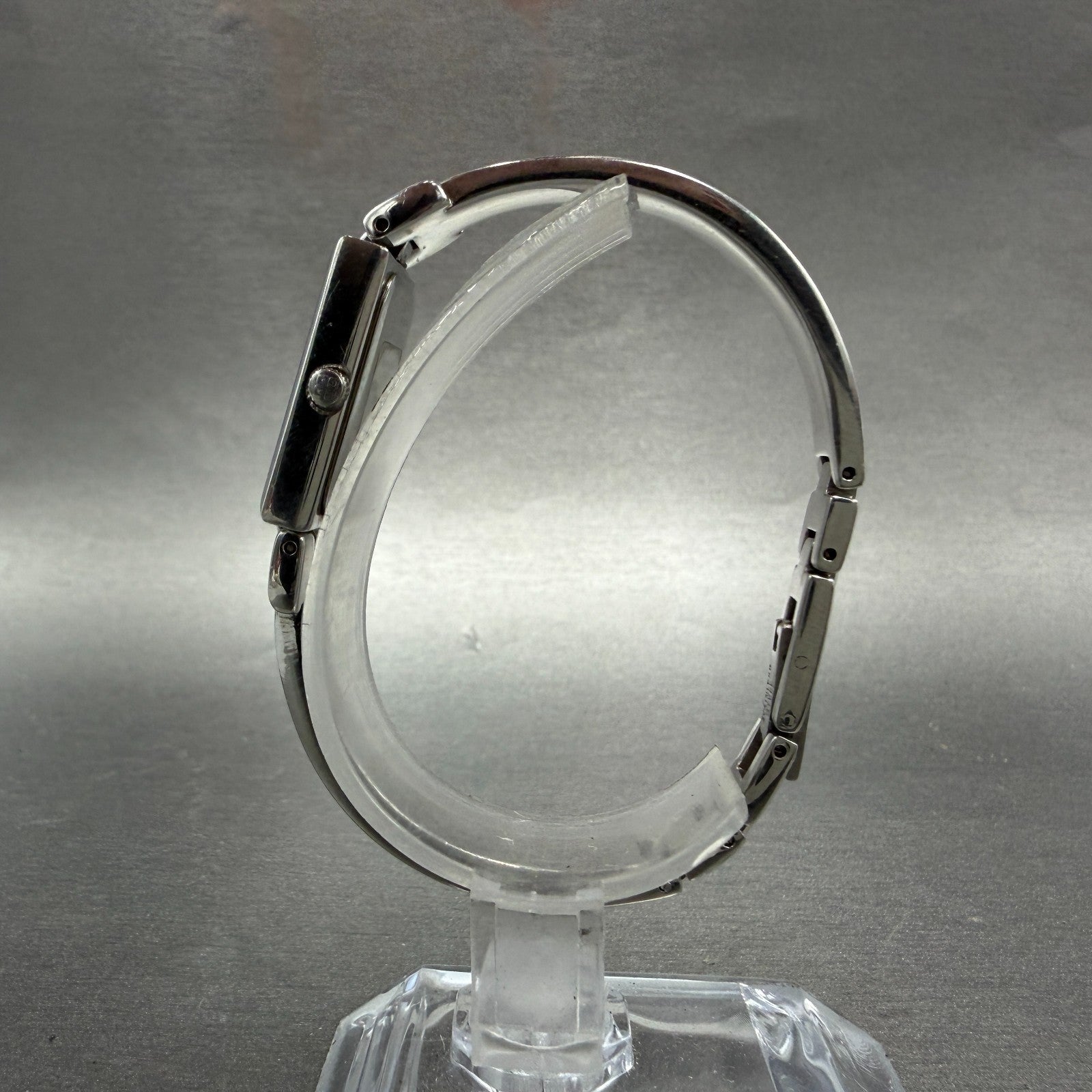 Givenchy Tank Watch Women 17mm MOP Dial Silver Tone Rectangle New Battery6