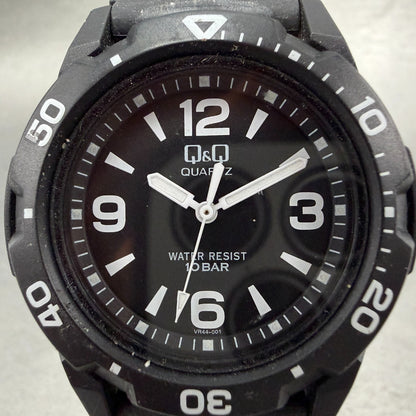 Citizen Q&Q Dive Watch Men 40mm Black Dial Black Tone Round 2035 New battery1