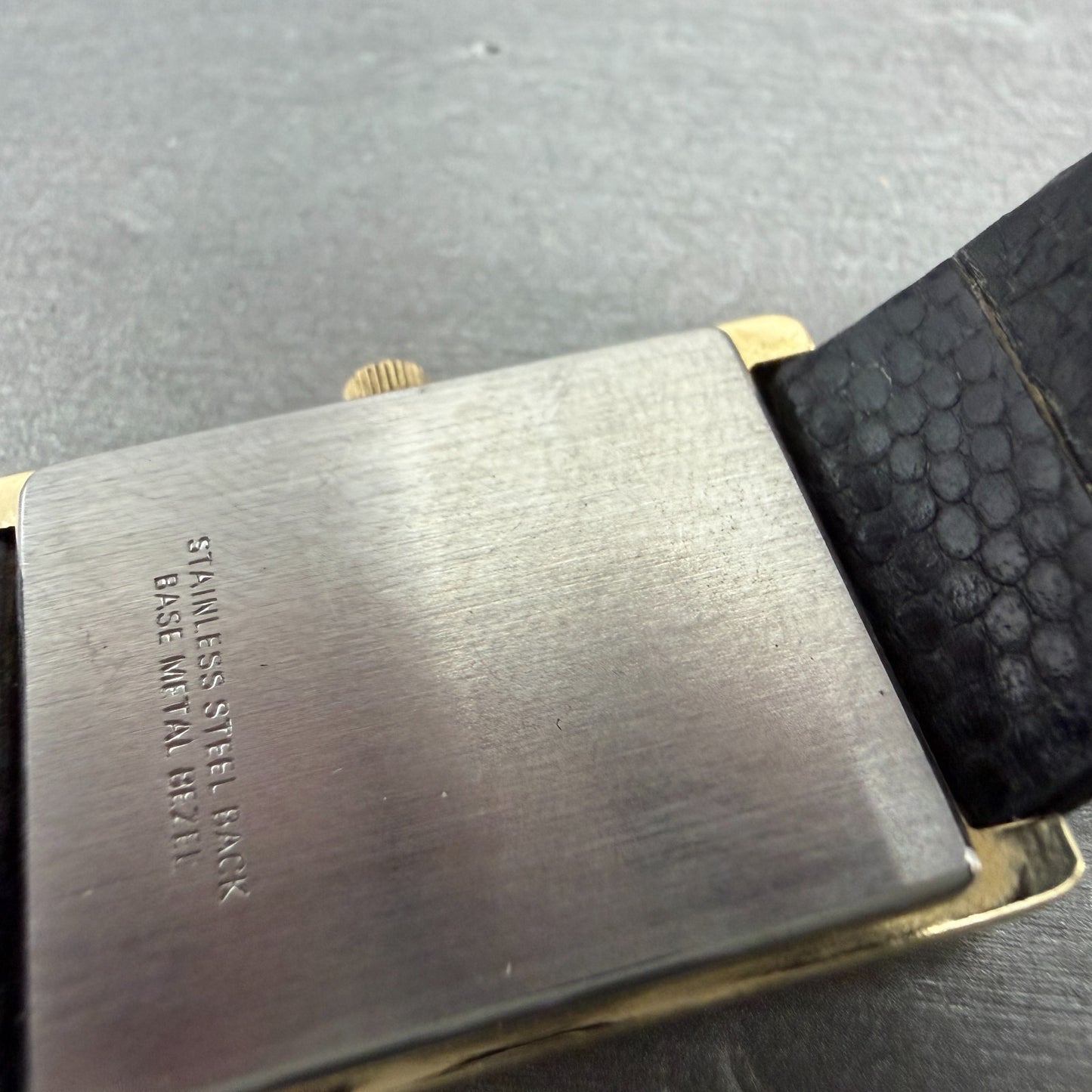 Wittnauer Tank Watch Men 24mm White Dial Gold Tone Rectangle Vintage PARTS10