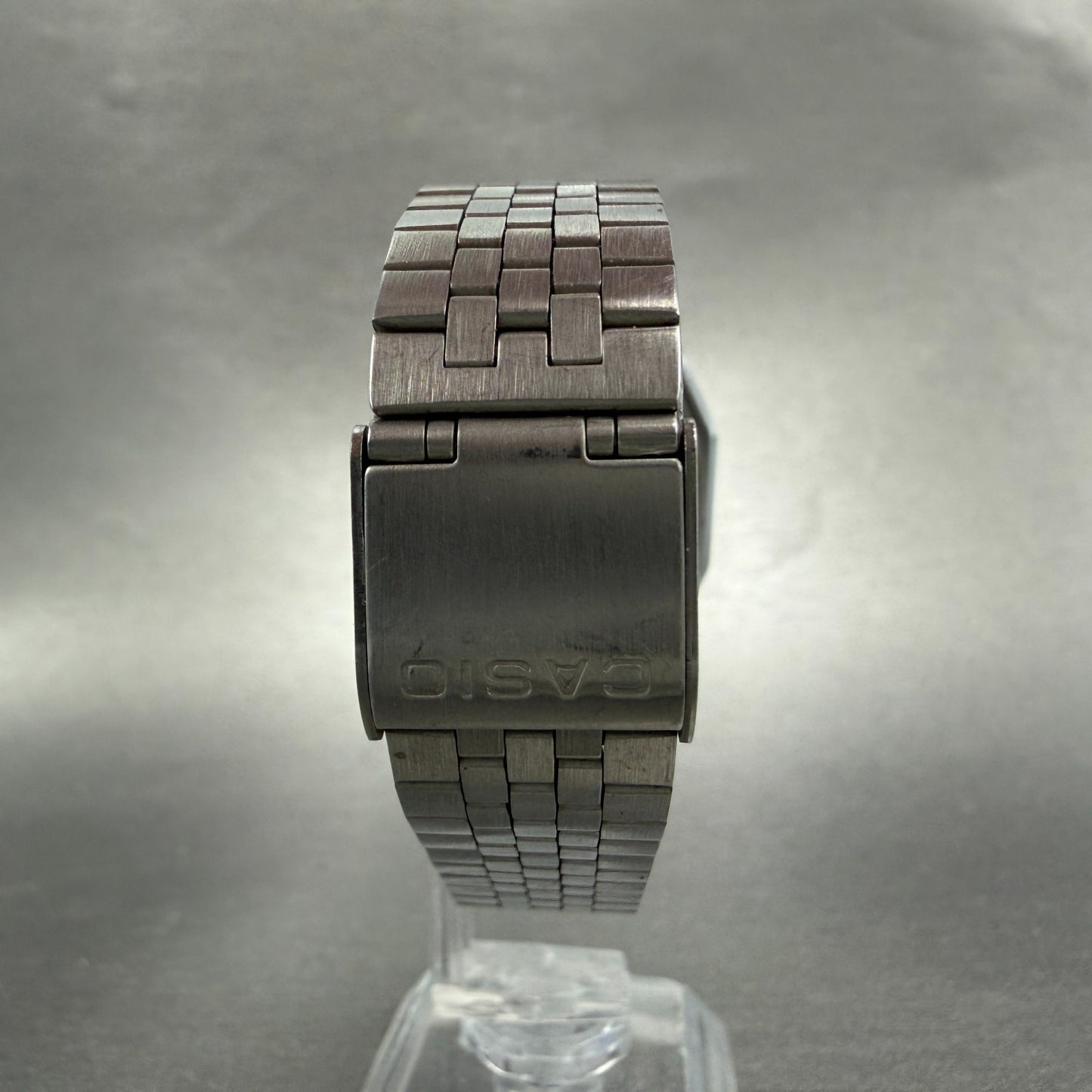 Casio 155-B817 Watch Men 34mm Digital Silver Tone Daydate Octagon PARTS8