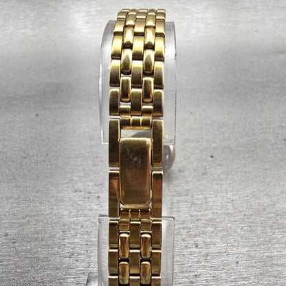 Citizen Watch Women 20mm Black Dial Gold Tone Round 5930-S16806 New Battery VTG7
