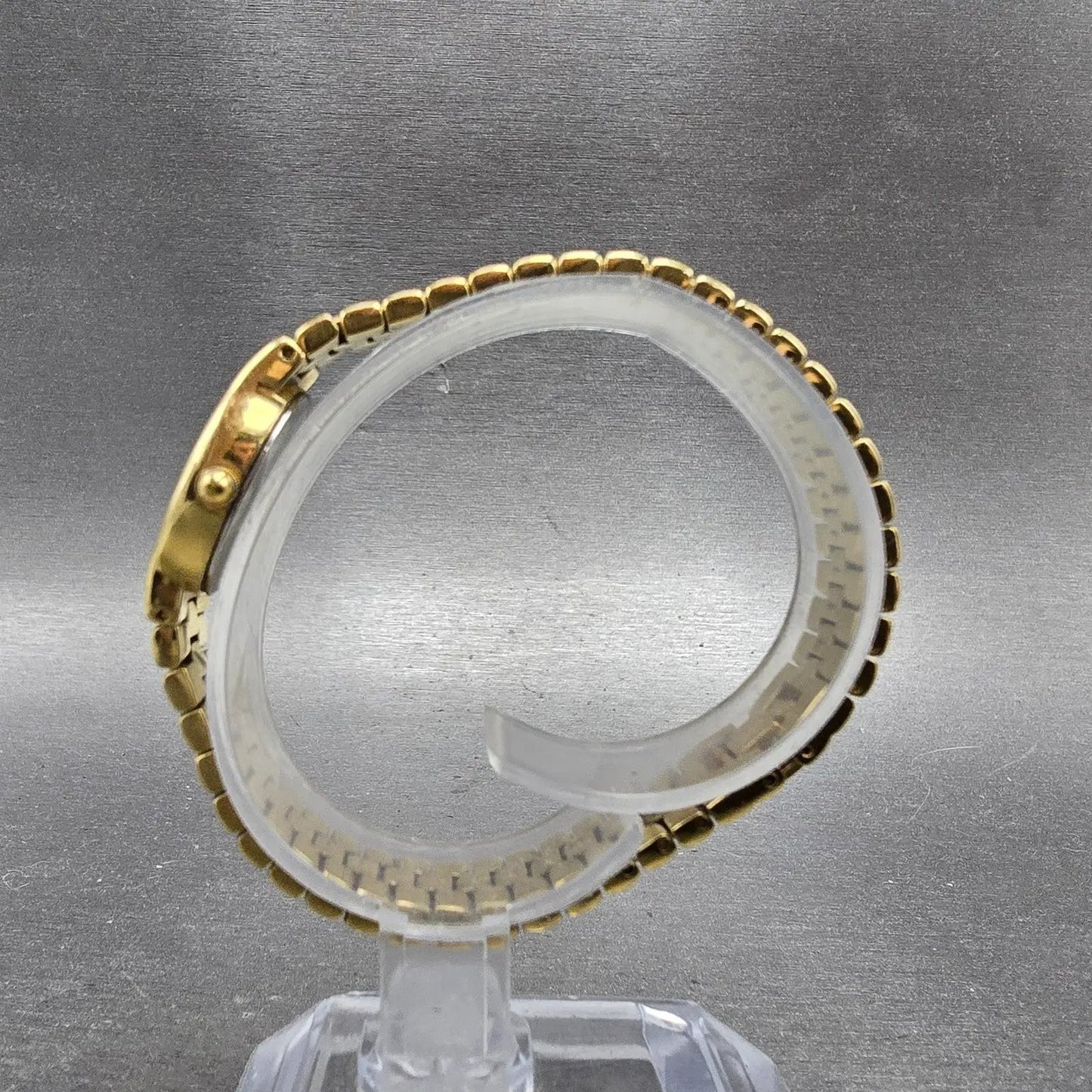 Elgin Watch Women 17mm Gold Dial Gold Tone Oval Bracelet EL 320 New Battery6