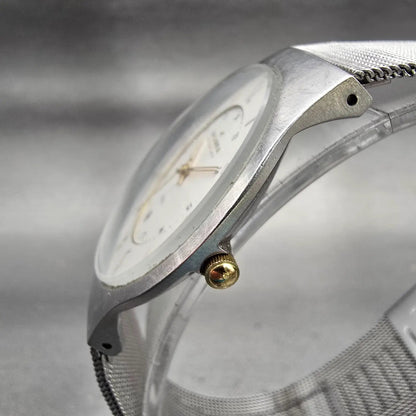 Skagen Steel Watch Men 36mm White Dial Silver Tone Date Round 233XLSGS New Batt2