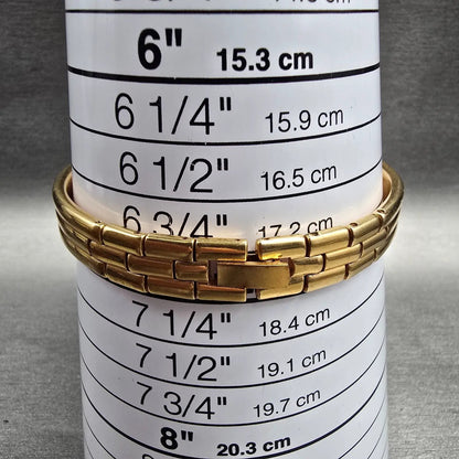 Seiko Watch Women 18mm Gold Dial Gold Tone Round 1F20-0E89 New Battery Bangle9