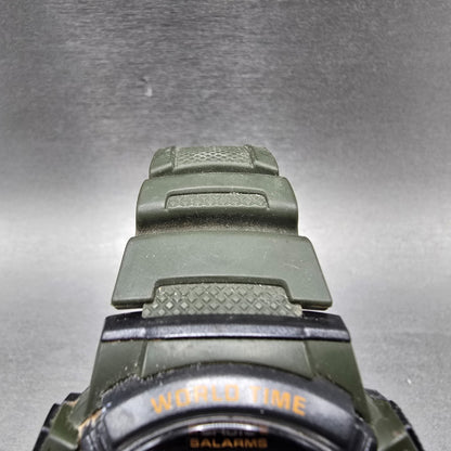 Casio AE-1000W Watch Men 44mm Black Dial Green World Time Digital New Battery4