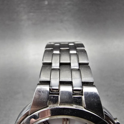 Seiko Atomic Solar Watch Men 37mm White Dial Silver Tone Date 7B24-0BS0 PARTS7