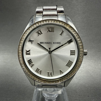 Michael Kors Blake Watch Women 42mm Silver Dial Silver Tone Round MK3243 NewBatt0