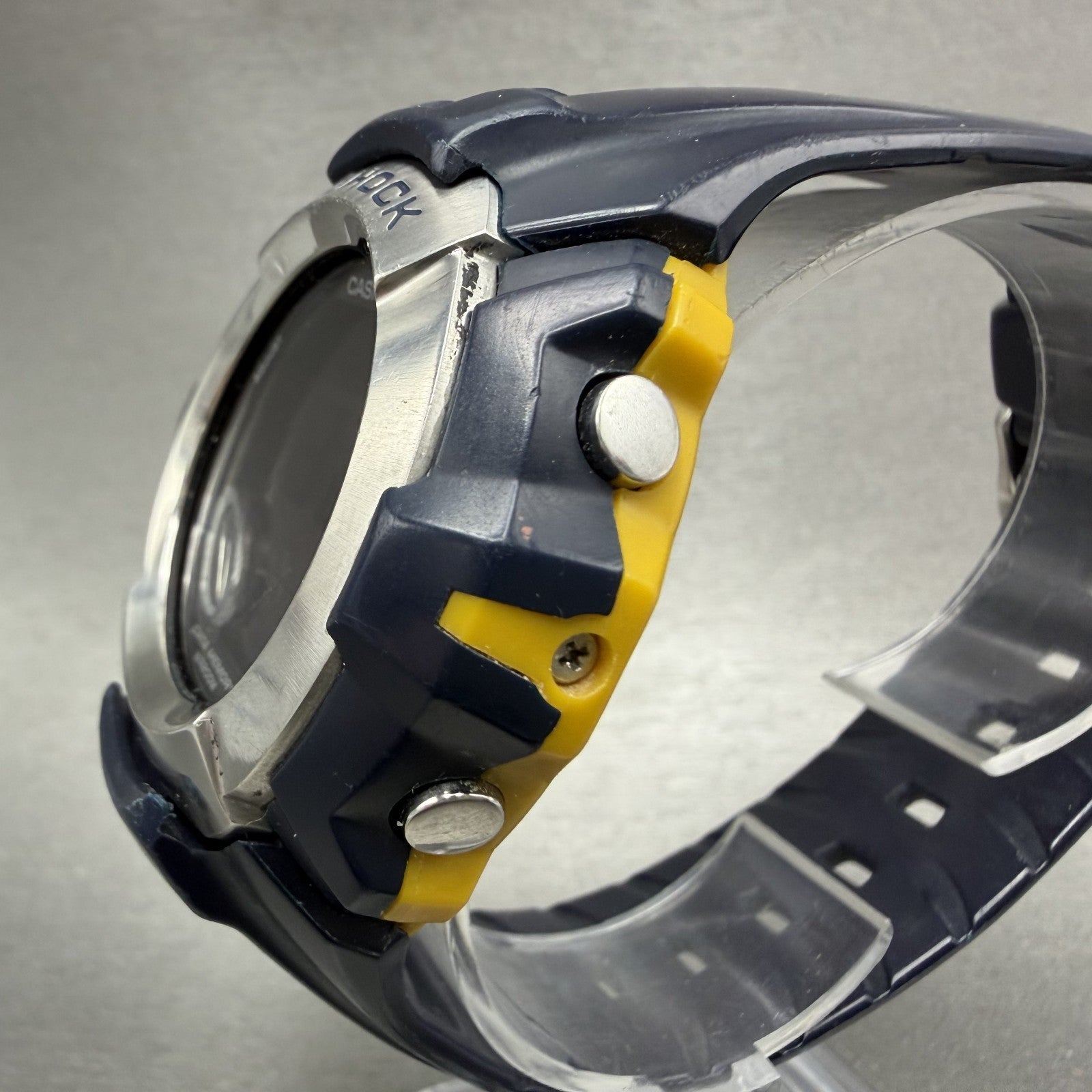 Casio GShock G3011 Watch Men 46mm Digital Blue Yellow Alarm Chrono New Battery2