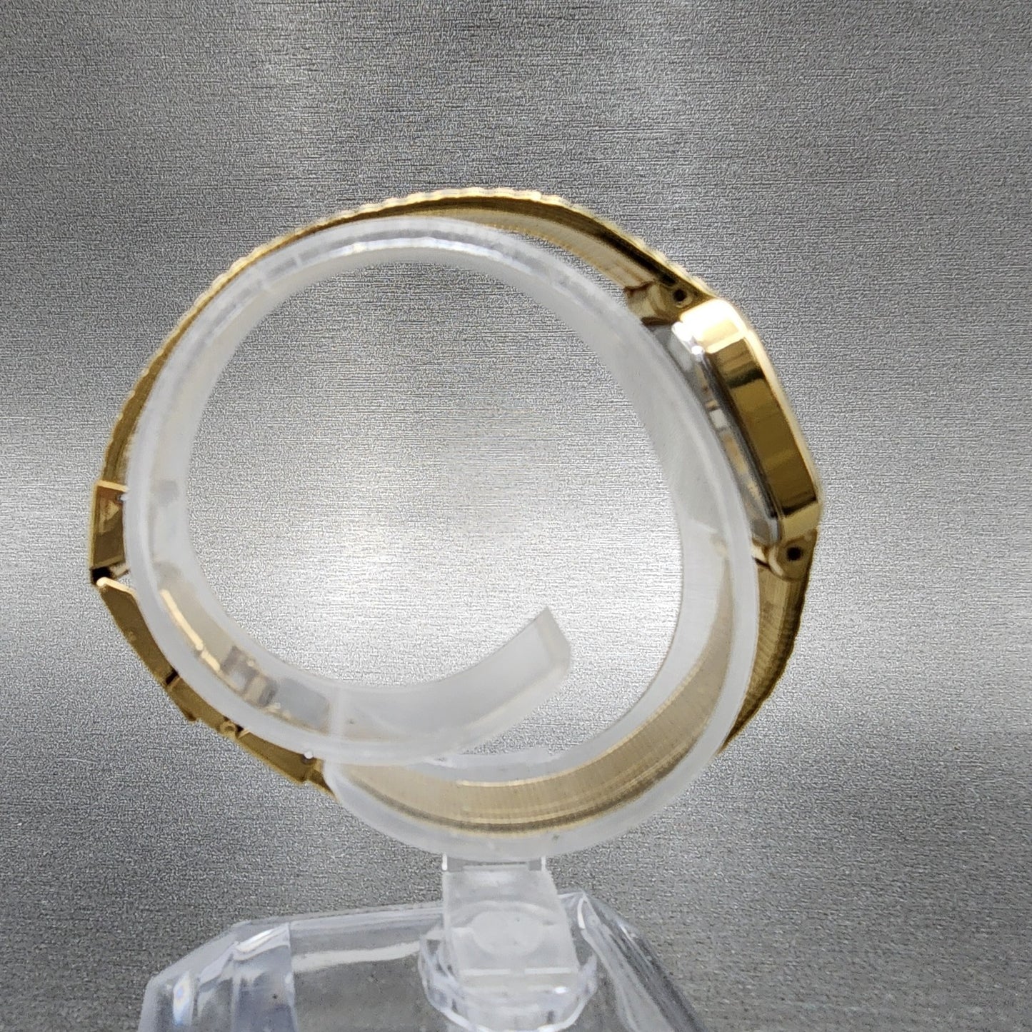 Seiko Tank Watch Women 19mm Black Dial Gold Tone 54215060 New Battery8