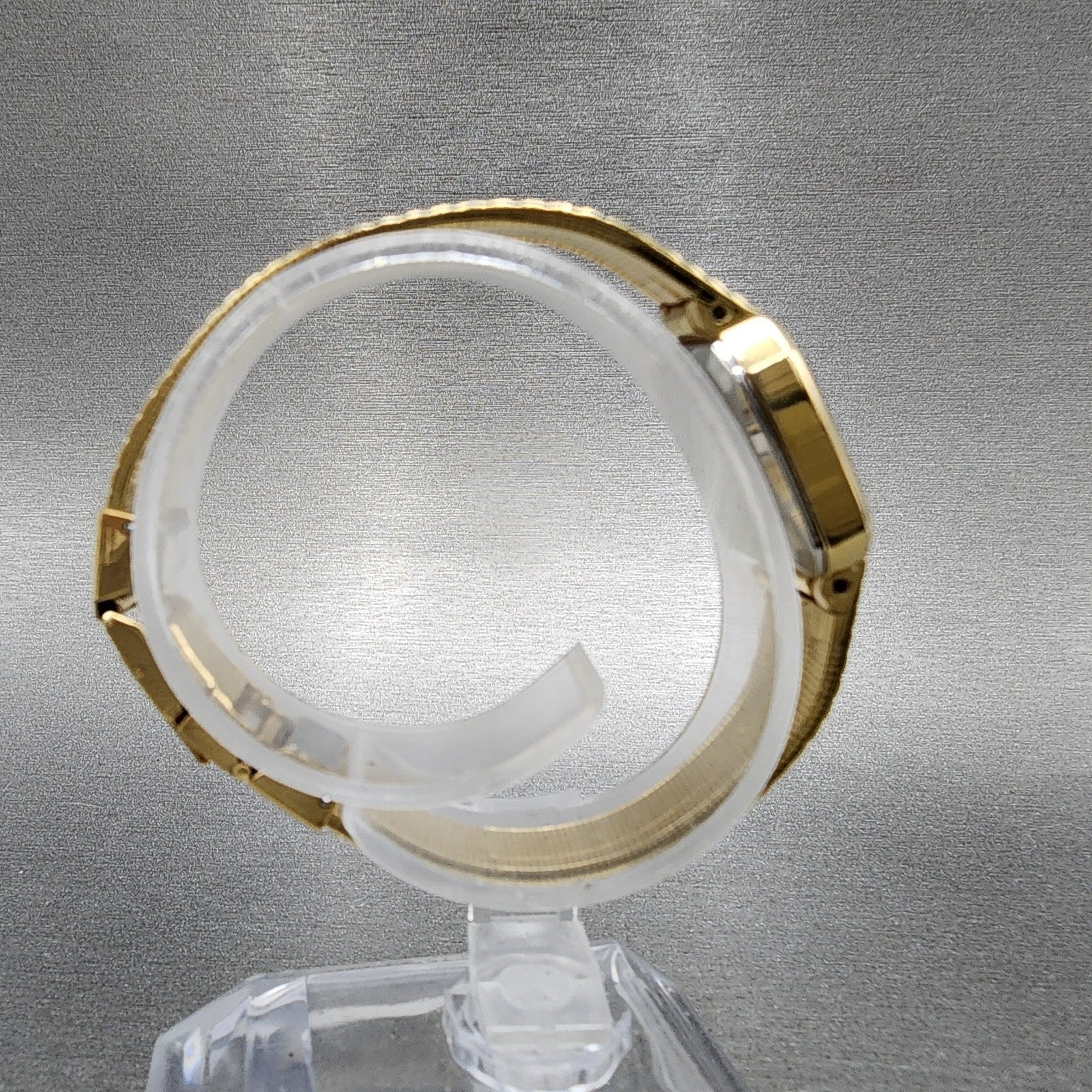 Seiko Tank Watch Women 19mm Black Dial Gold Tone 54215060 New Battery8