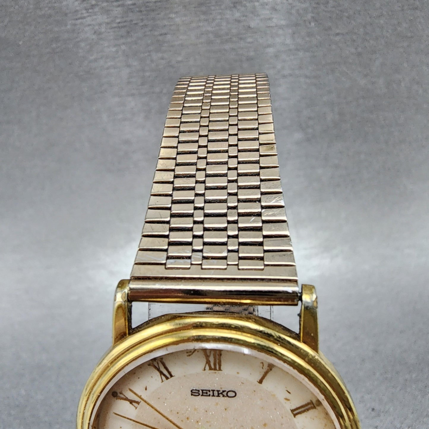 Seiko Dolce Watch Men 32mm White Dial Gold Tone 8n417030 New Battery READ!!!!!!4