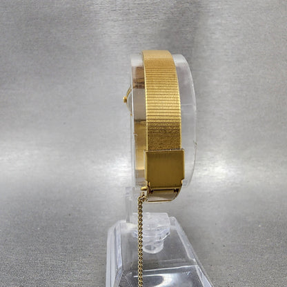 Seiko Watch Women 18mm Champagne Dial Gold Tone Round 4n000669 New Battery7