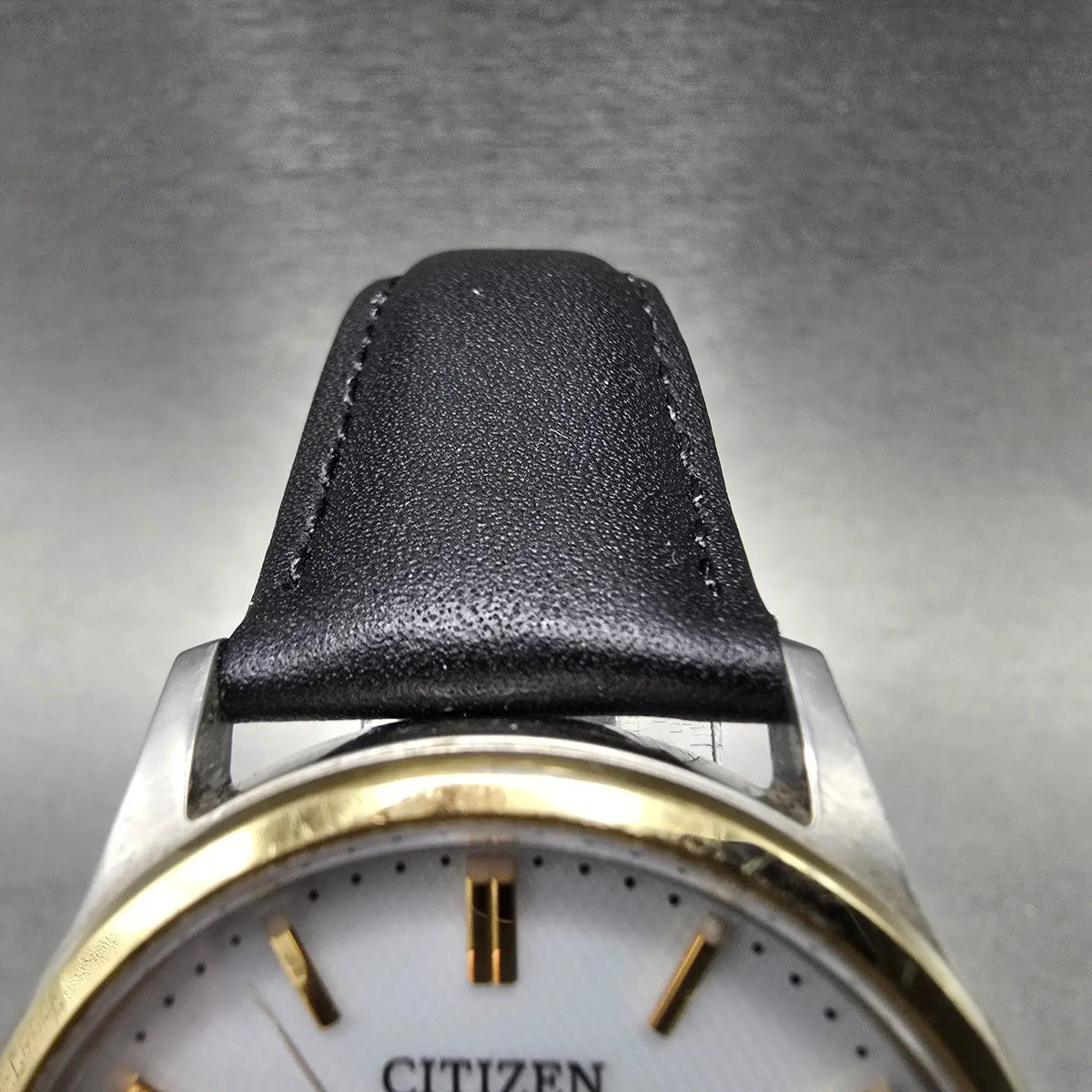 Citizen Eco-Drive Watch Men 36mm White Dial Two Tone Daydate E101-S058031 Works4
