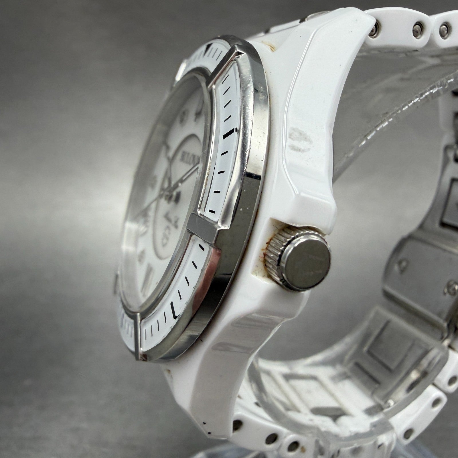 Bulova Marine Star Watch Women 37mm MOP Dial White Tone Date 98P172 New Battery2
