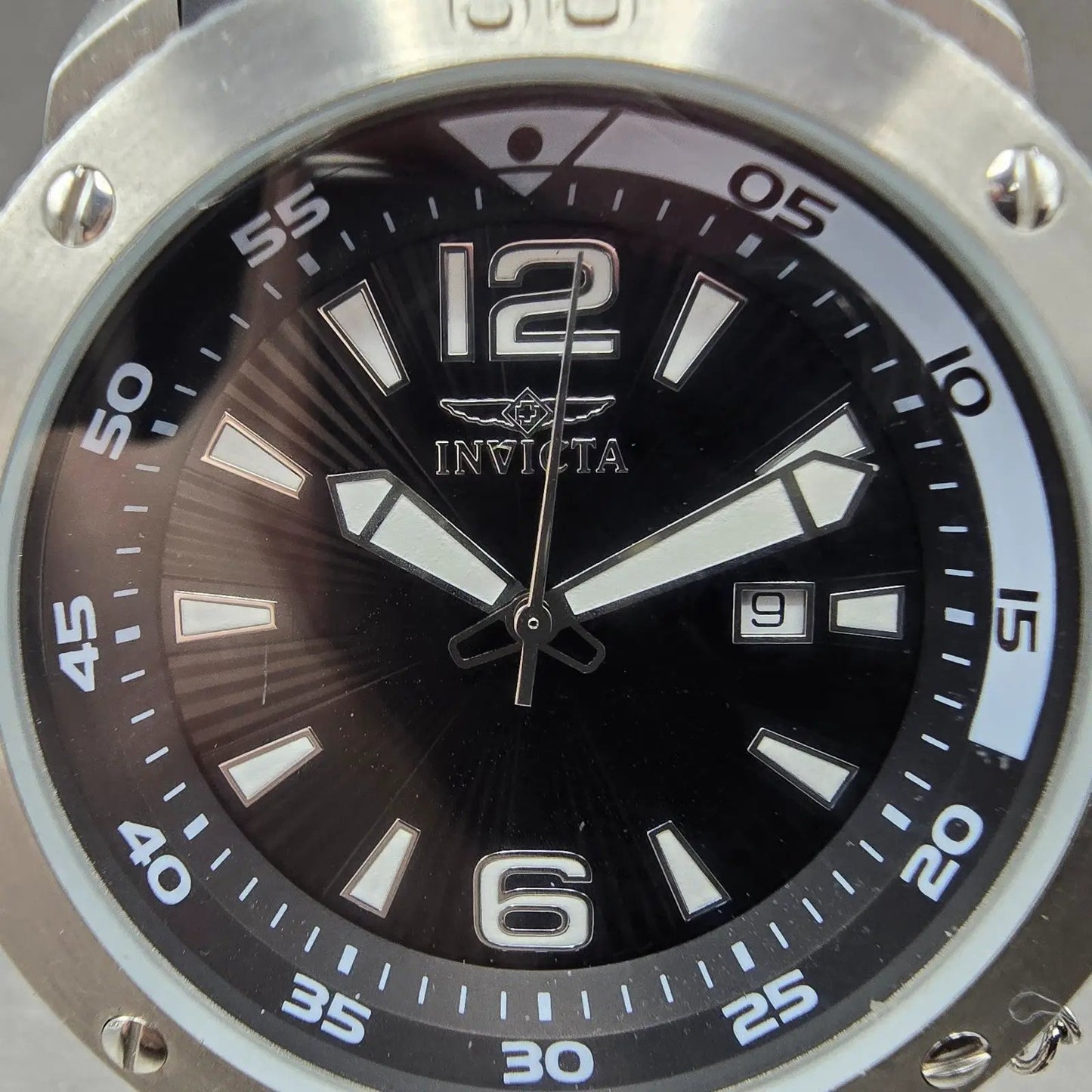 Invicta I-Force Dive Watch Men 51mm Black Dial Silver Date 12963 READ!! New Batt1