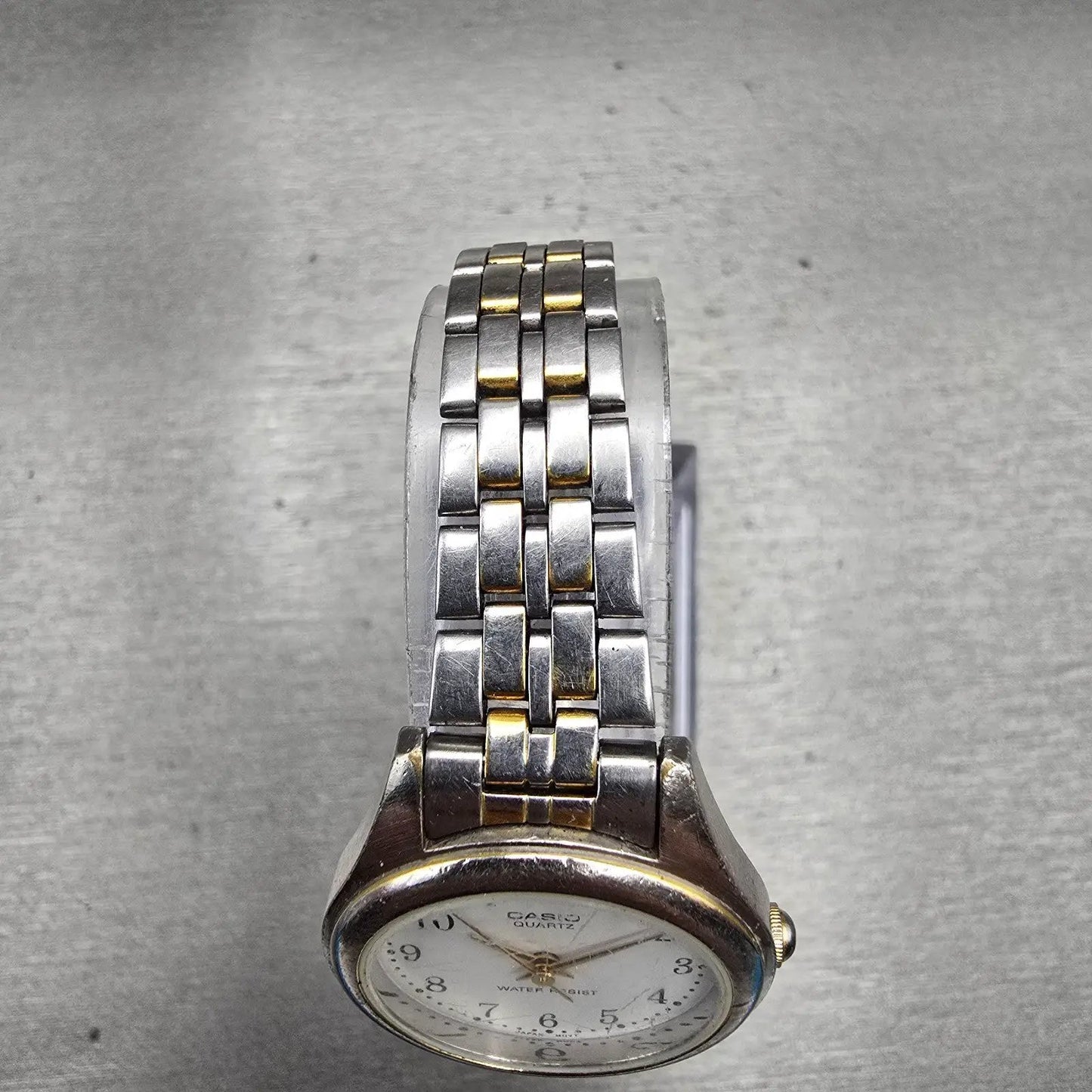 Casio Watch Women 27mm White Dial Two Tone Round LTP-1129 New Battery4