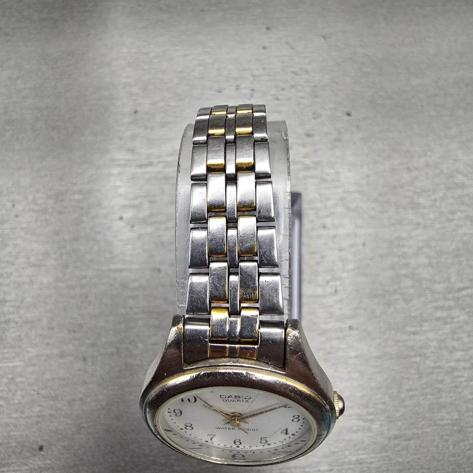 Casio Watch Women 27mm White Dial Two Tone Round LTP-1129 New Battery4
