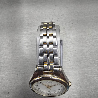 Casio Watch Women 27mm White Dial Two Tone Round LTP-1129 New Battery4
