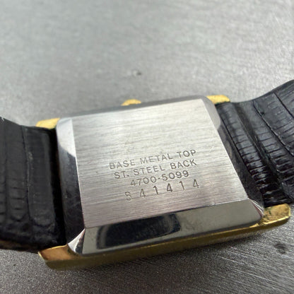 Seiko Tank Watch Women 20mm White Dial Gold Tone Rectangle 4700-5099 PARTS10