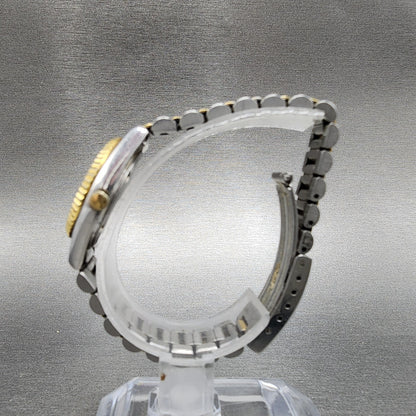 Seiko SQ Watch Women 24mm Gold Dial Two Tone Daydate 24mm Round New Battery B126