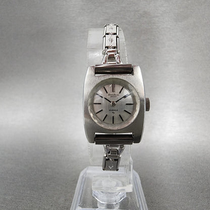 Seiko Solar Special Watch Women 20mm Silver Dial Silver Tone Rectangle READ!!!!5