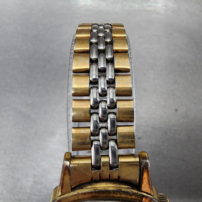 VTG Seiko Watch Women 26mm Silver Dial Gold Tone Date Manual Wind 21180230 Runs4