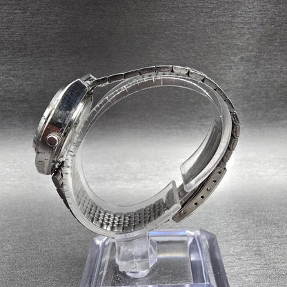 Seiko Watch Women 24mm Blue Dial Silver Tone Daydate Round 7903-0100 New Batt JP6