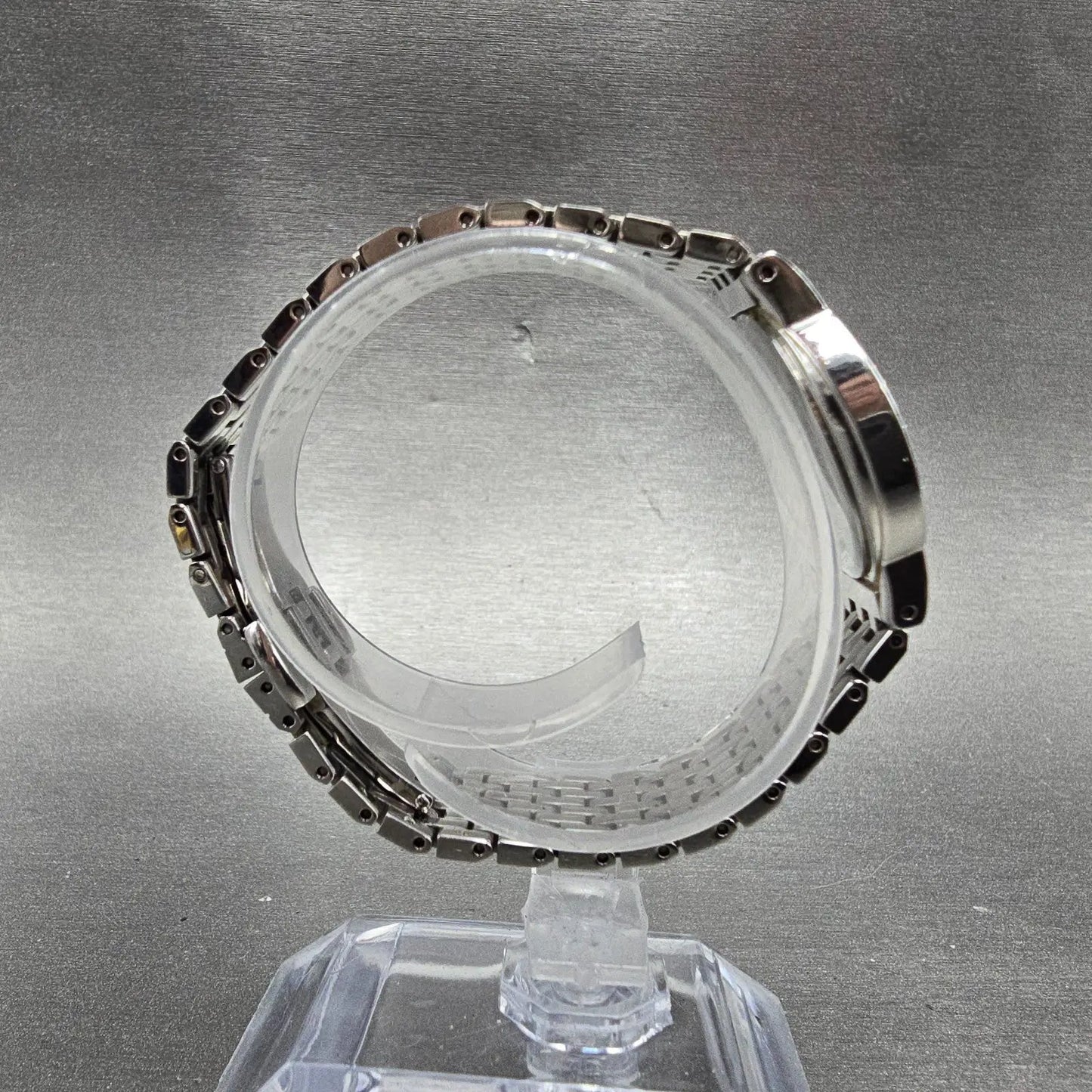 Wittnauer Watch Women 27mm Black Dial Steel Diamond Accents Round New Battery9